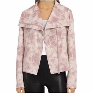 Bagatelle NWT Faux Suede Tie Dye Pink Moto Jacket Women's Jacket M